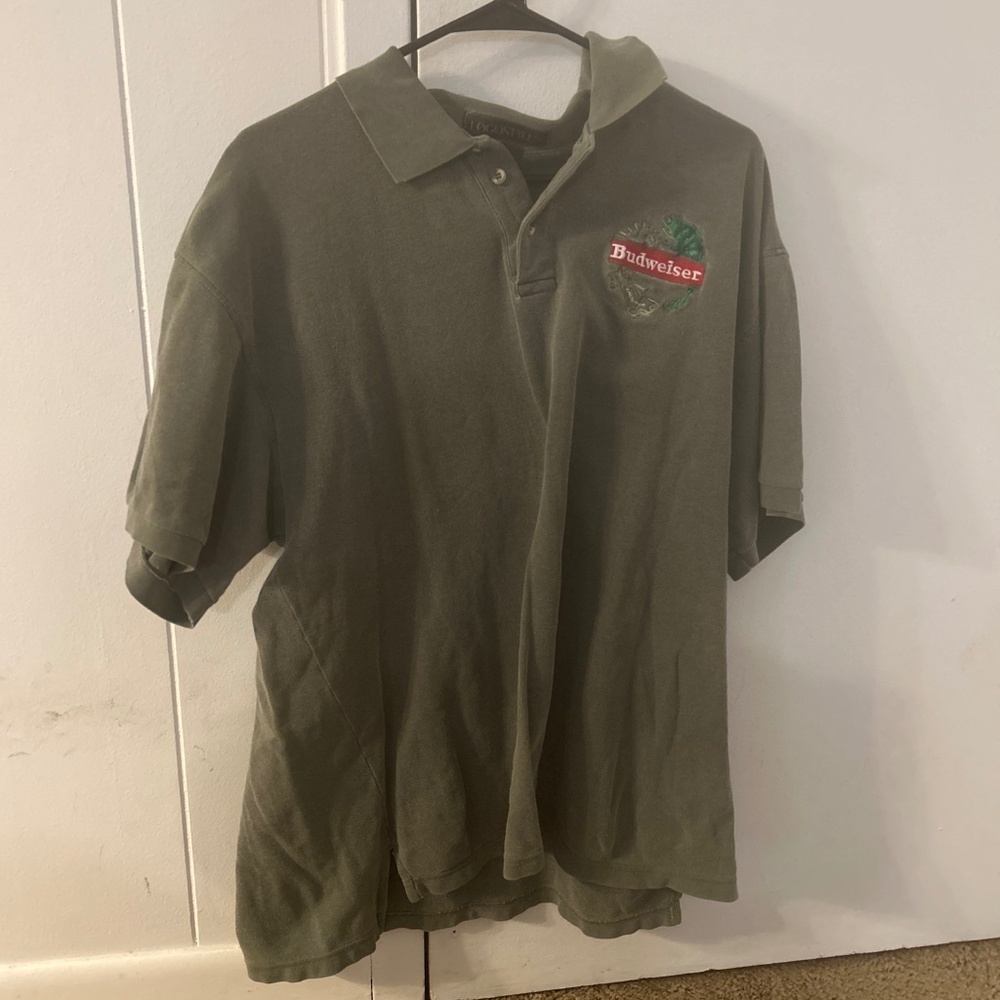 Budweiser green vintage polo shirt